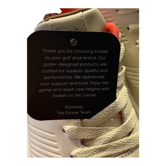 Exatek Anubis Women’s Cream and Coral Golf Shoes - Picture 11 of 12